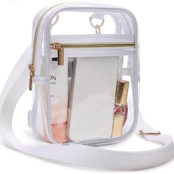 Stadium Approved Crossbody Purse for Women - Clear Stadium Bag for Sporting Even - Picture 1 of 6